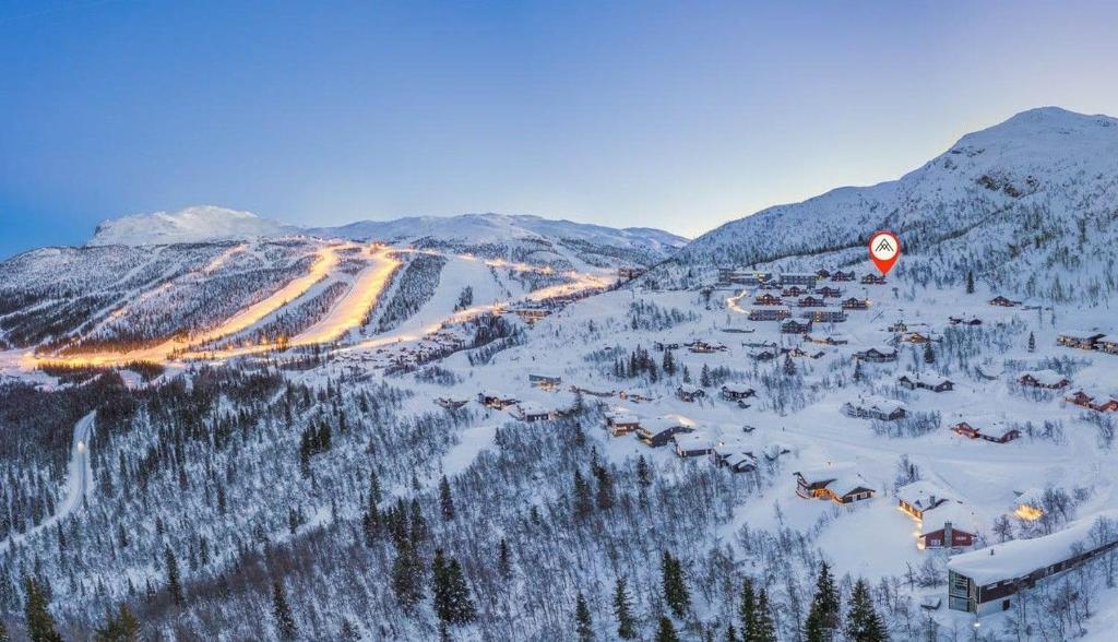 Hemsedal-Toppen av Skarsnuten v zimě
