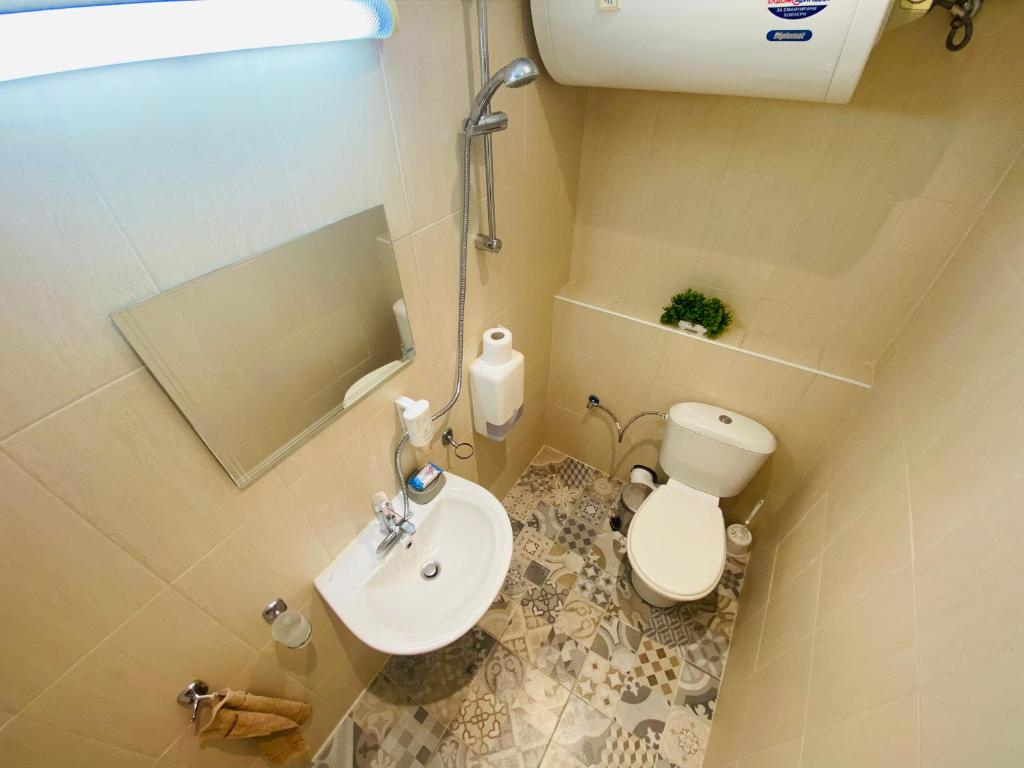 Koupelna v ubytování Two bedroom apartment in Trakia Sunny Beach