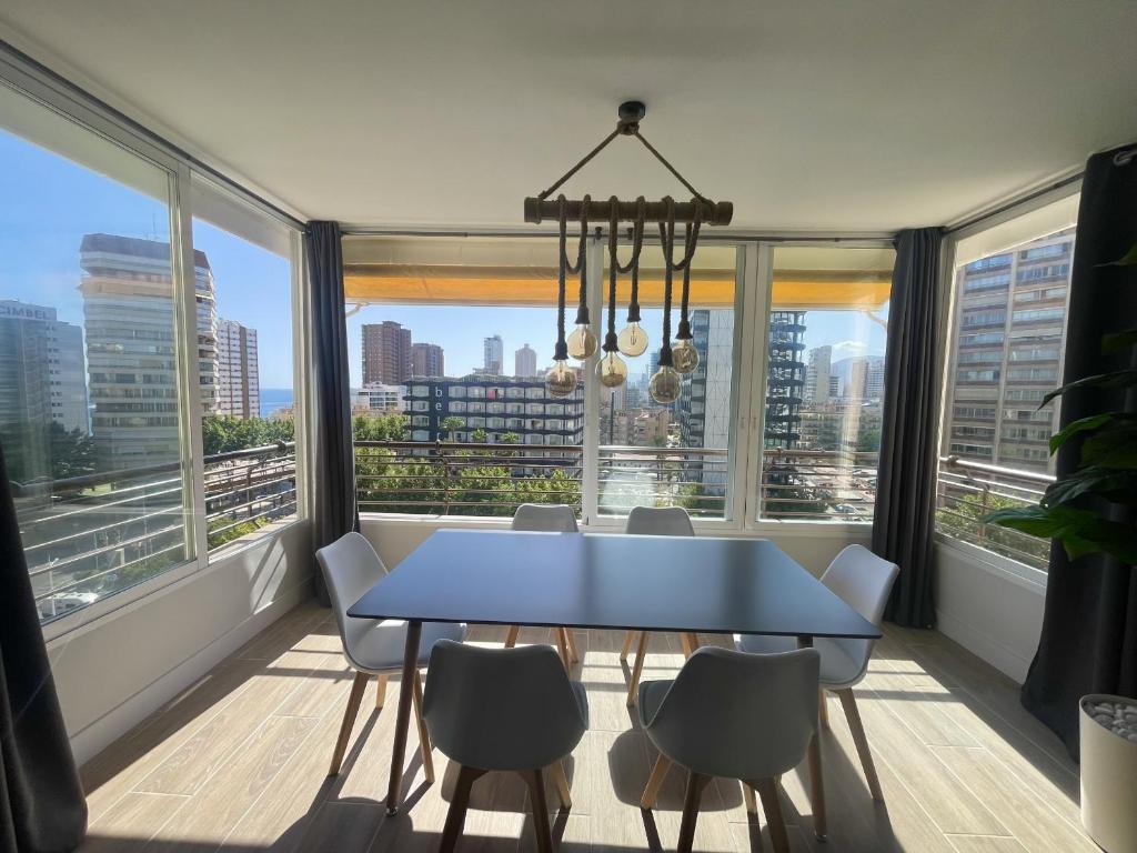Balkón nebo terasa v ubytování Torre Benidorm Levante