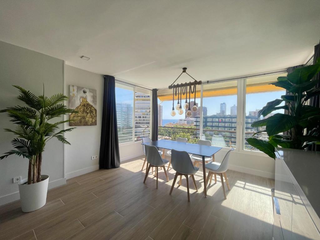 Balkón nebo terasa v ubytování Torre Benidorm Levante