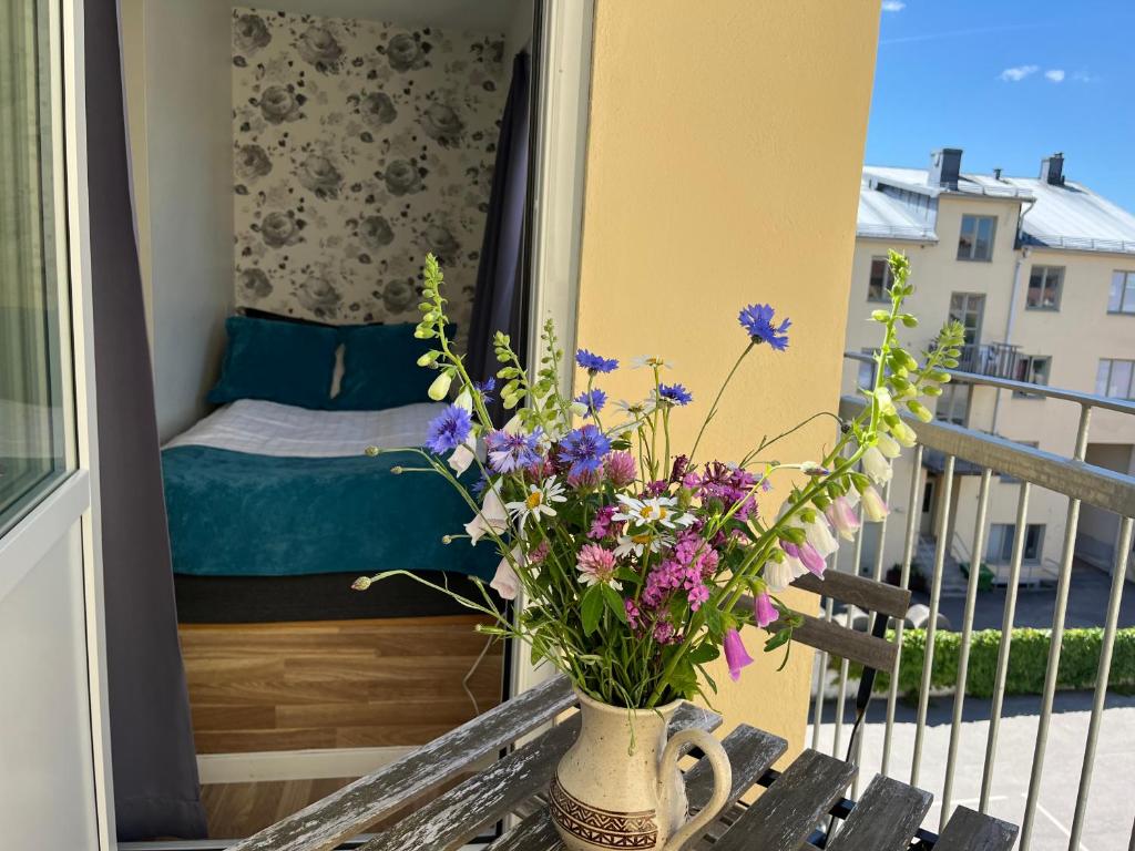Balkón nebo terasa v ubytování Hotell Bele