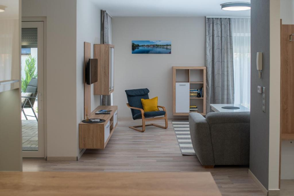 Posezení v ubytování Twins Apartman Hévíz