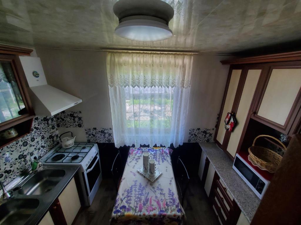 Kuchyň nebo kuchyňský kout v ubytování Guesthouse Vashlovani