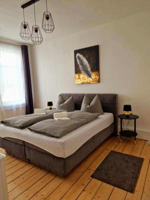 Postel nebo postele na pokoji v ubytování Zum Jakobi 4