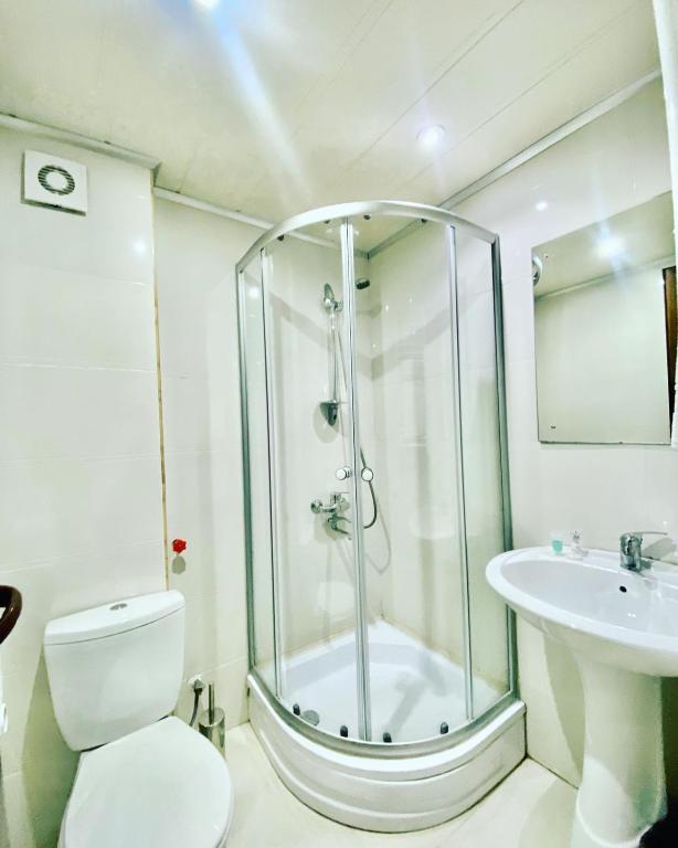 Koupelna v ubytování Hotel Banguriani