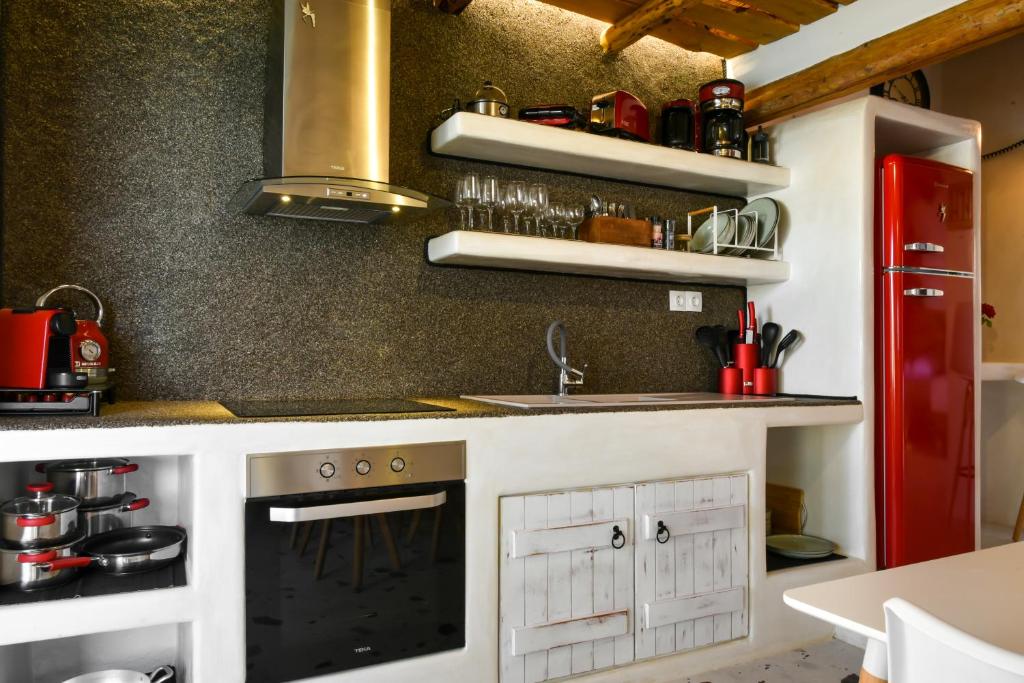 Kuchyň nebo kuchyňský kout v ubytování Hada seaside apartment