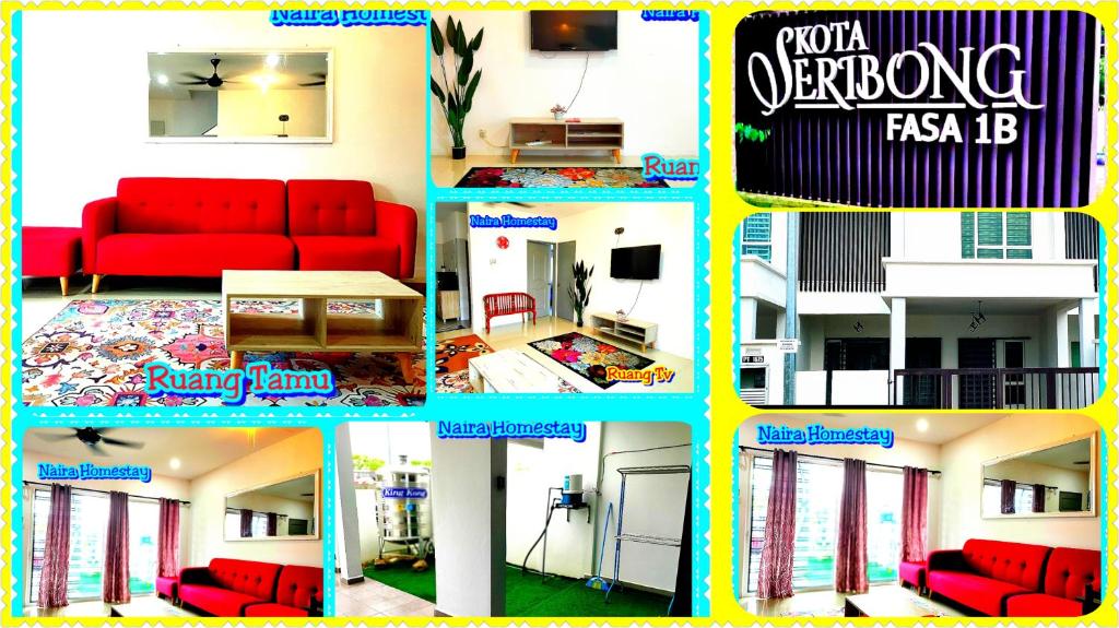 Posezení v ubytování Naira Homestay Kota Bharu ,Wakaf Che Yeh 4 Bilik 3 Aircond