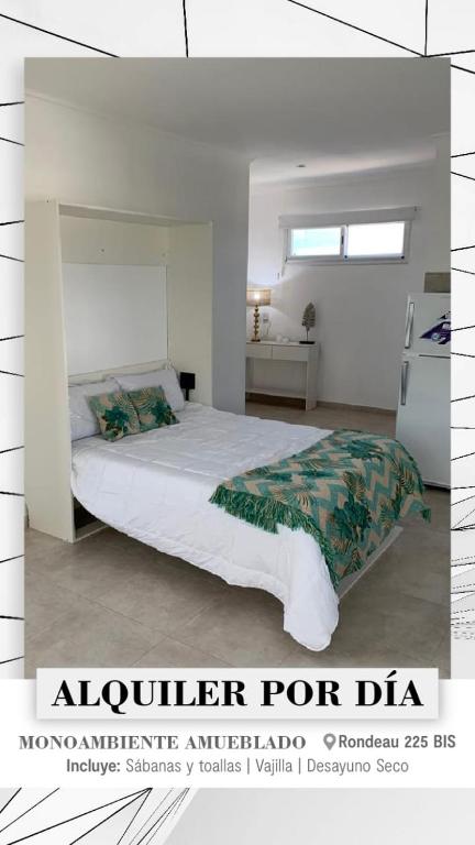 a poster of a bedroom with a large bed at Anandi planta alta in San Nicolás de los Arroyos