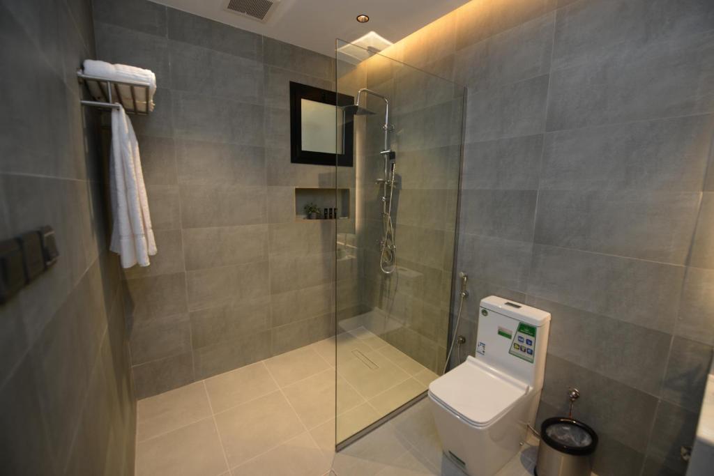 Koupelna v ubytování WDF Serviecd Apartment