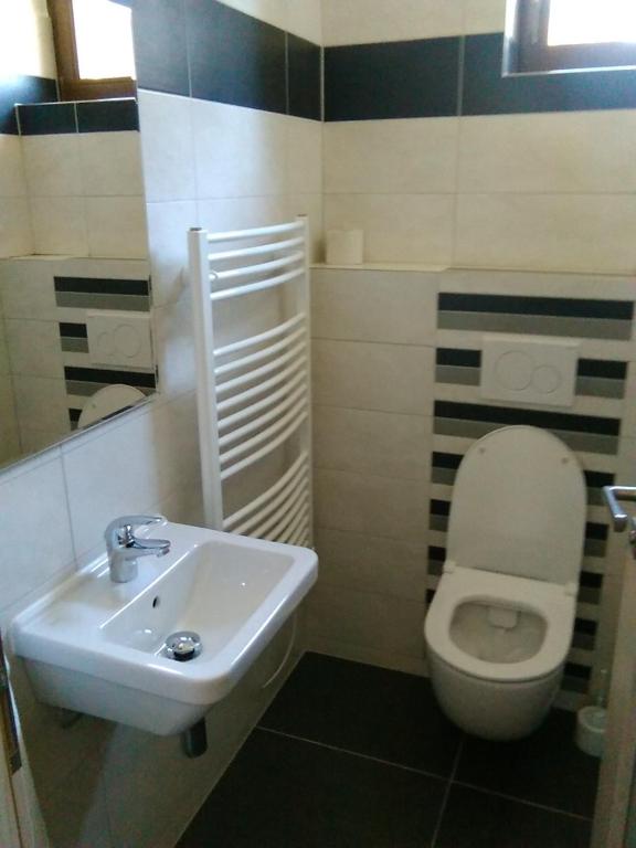 Koupelna v ubytování Apartmány Zlatý Hamr