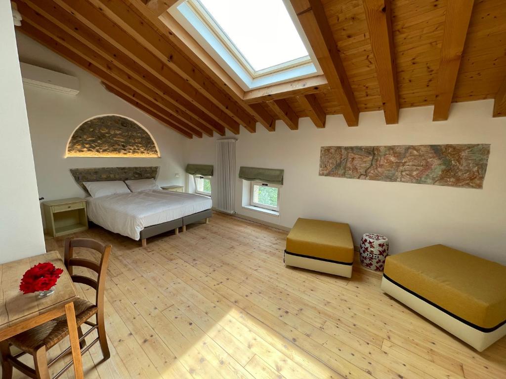 Postel nebo postele na pokoji v ubytování Agriturismo ValBarè