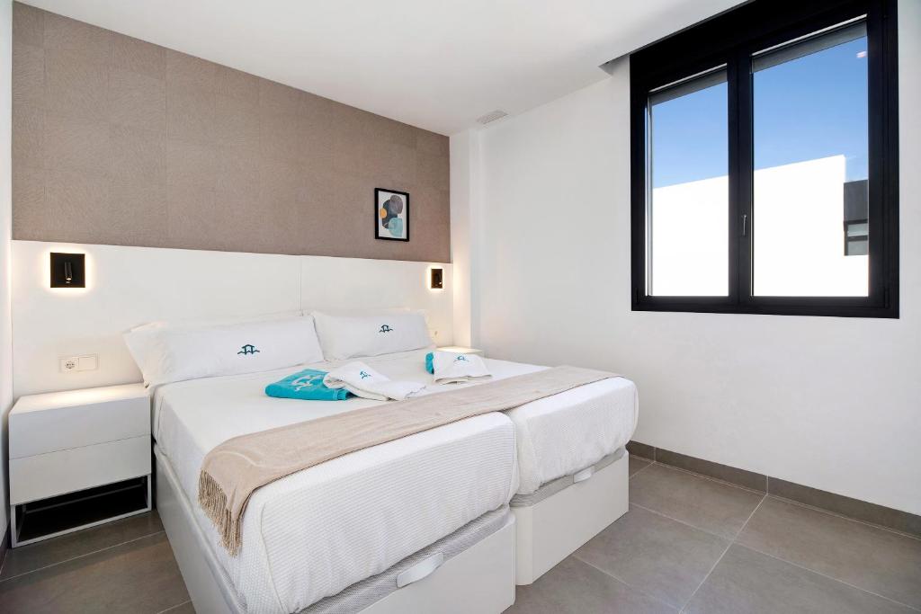 A bed or beds in a room at Andrea Sea Villa