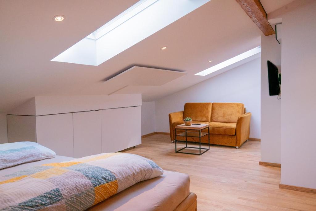 Posezení v ubytování "Haus am Illufer" Ihr Smart-Alpin-Home in Bludenz
