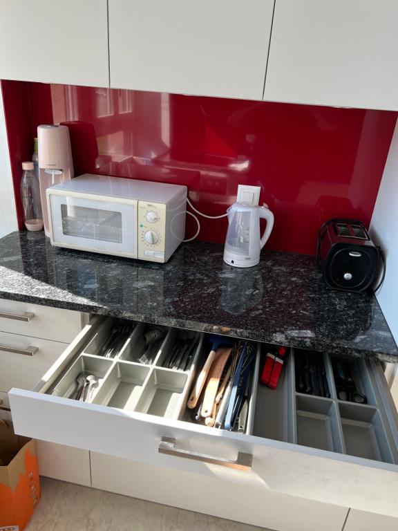 Kuchyň nebo kuchyňský kout v ubytování SAVOY 26