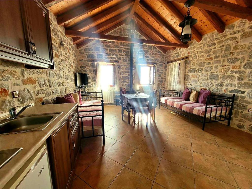 Kuchyň nebo kuchyňský kout v ubytování Althea Village