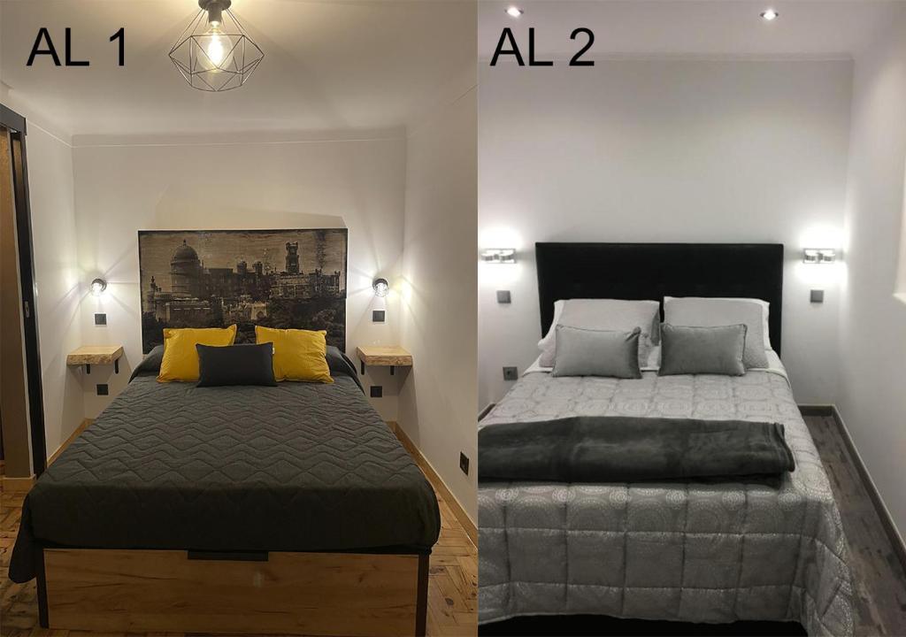een slaapkamer met 2 bedden in een kamer bij Apartamento Grace in Sintra