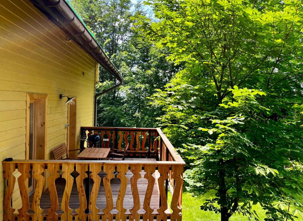 Balkón alebo terasa v ubytovaní Chata Jarzębata