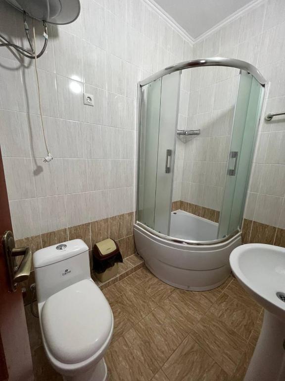 Koupelna v ubytování Гостевой дом Акварель 阿克瓦雷爾旅館 Guest house Akvarel 게스트하우스 아크바렐