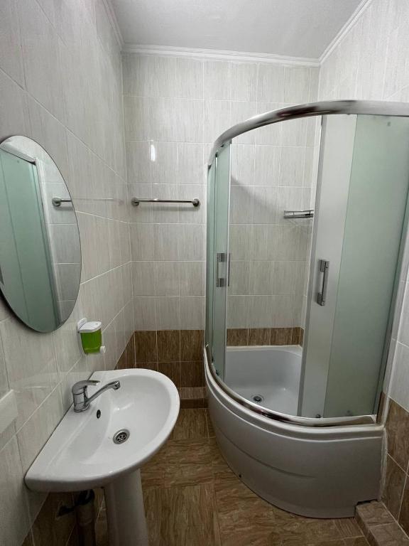 Koupelna v ubytování Гостевой дом Акварель 阿克瓦雷爾旅館 Guest house Akvarel 게스트하우스 아크바렐
