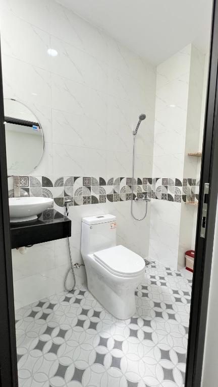 Koupelna v ubytování Cô Ba Homestay