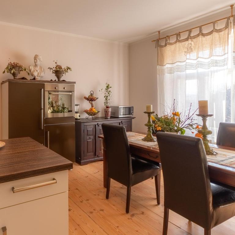 Kuchyň nebo kuchyňský kout v ubytování Ferienwohnung Anno1898 Zittau