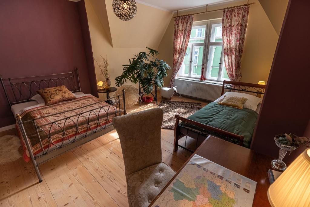 Posezení v ubytování Ferienwohnung Anno1898 Zittau