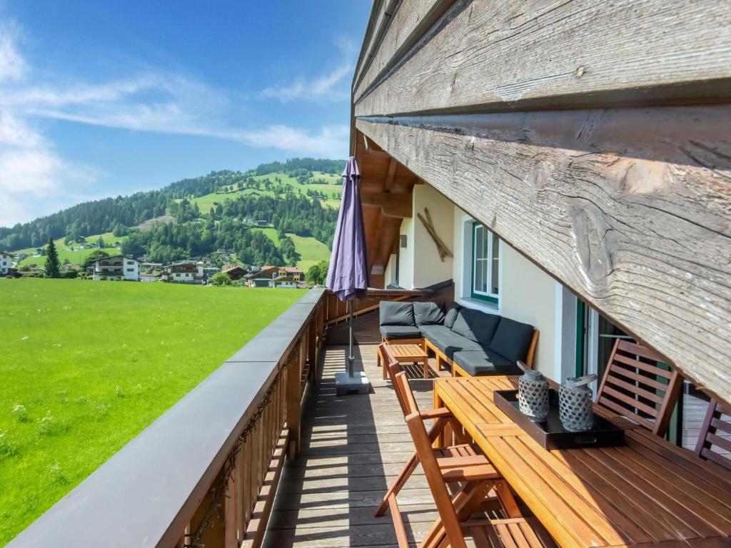 Balkón alebo terasa v ubytovaní Luxury Apartment in Westendorf near Ski Area