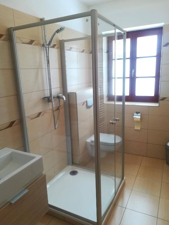 Koupelna v ubytování apartmány Zak