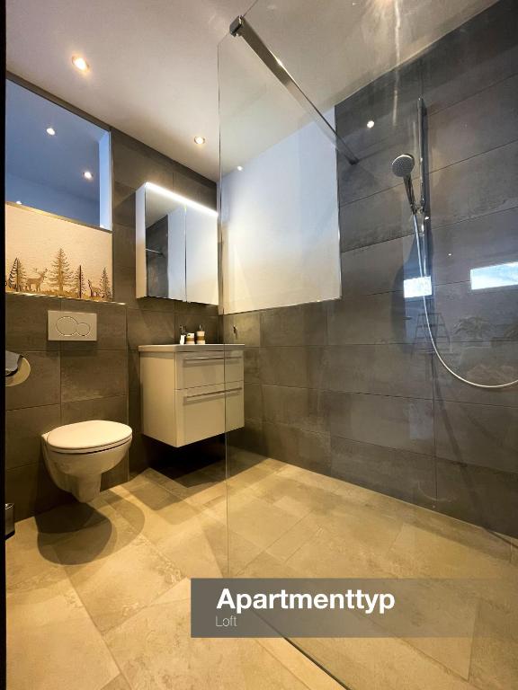 Koupelna v ubytování Apartment Spitzenblick