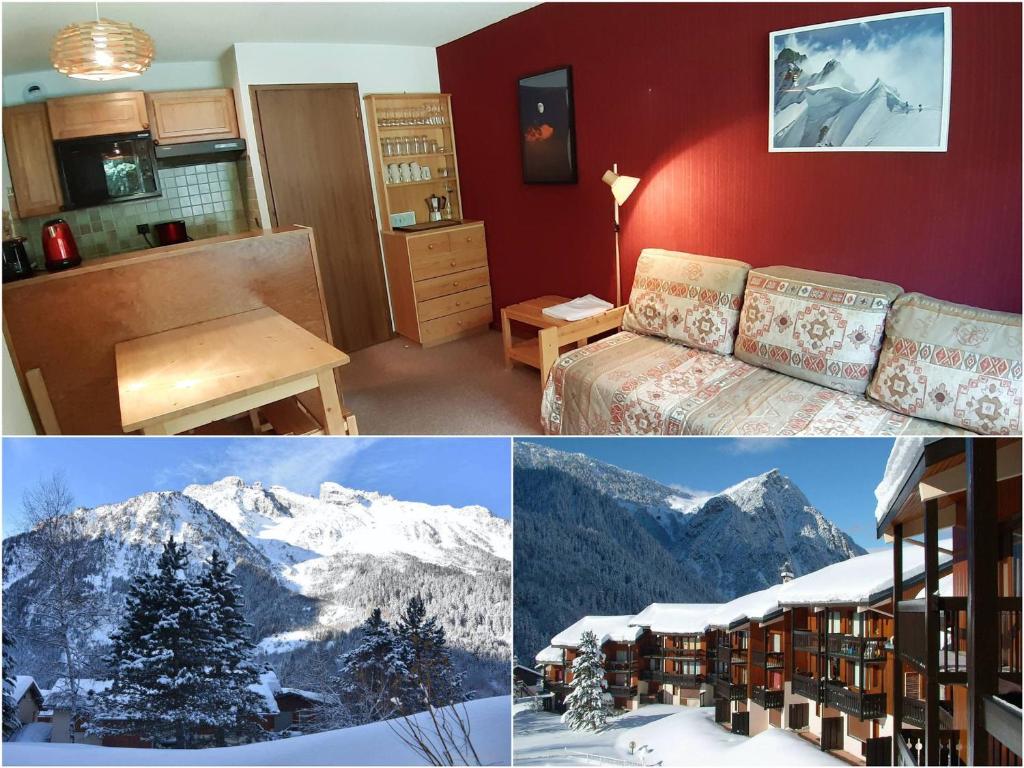 プラローニャン・ラ・ヴァノワーズにあるAppartement Pralognan-la-Vanoise, 2 pièces, 4 personnes - FR-1-464-118の雪山ホテルの写真2枚
