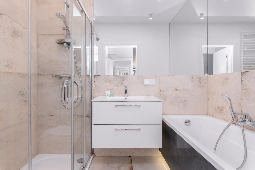 Koupelna v ubytování Pure Rental Apartments