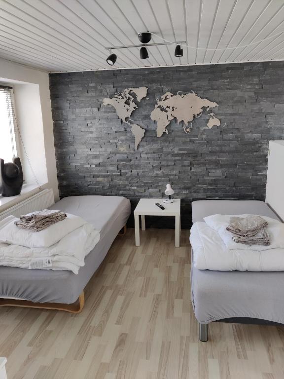 Postel nebo postele na pokoji v ubytování 210 m2 hus til 8 gæster - 5 km fra nyt stort vandland
