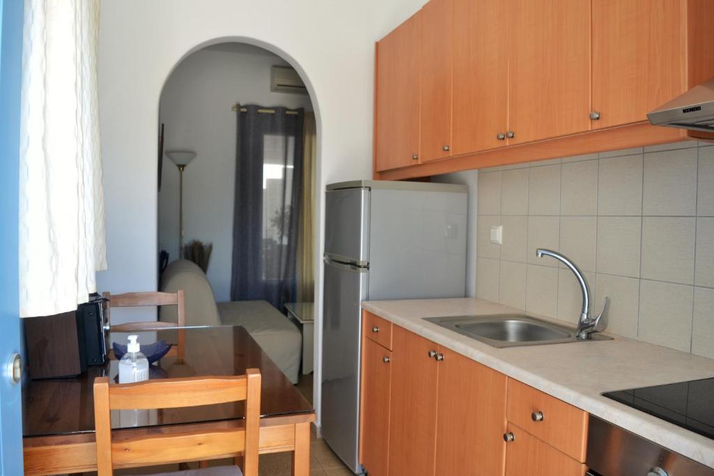 Kuchyňa alebo kuchynka v ubytovaní Mer Bleu Apartments
