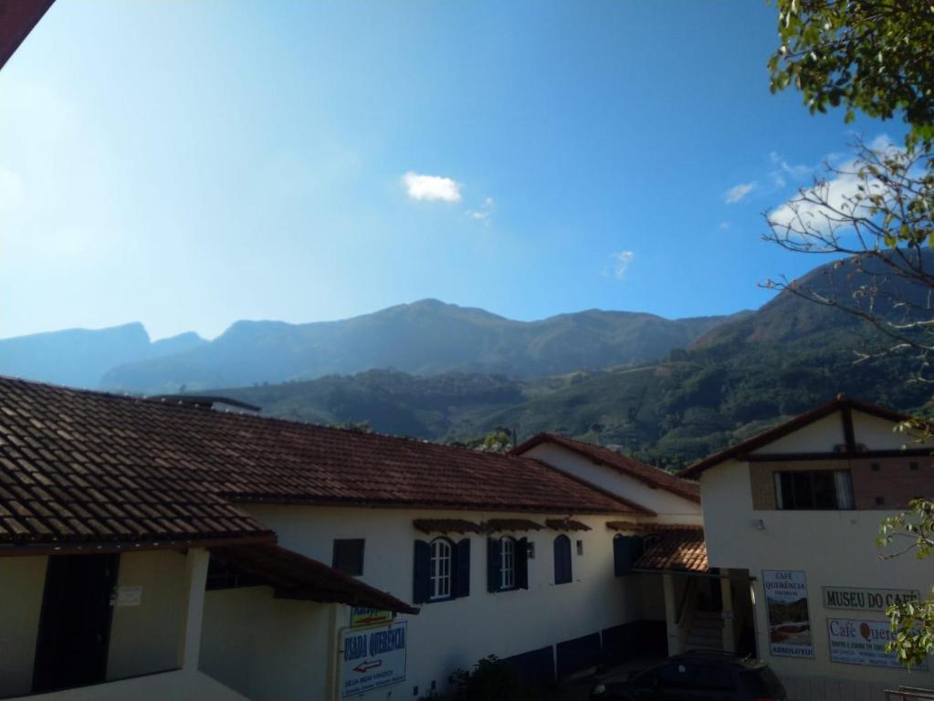 a view of the mountains from our house at Pousada Querência in Alto Caparao