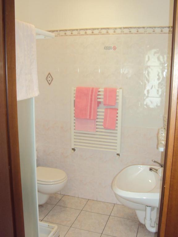 Koupelna v ubytování Hotel Cavaria