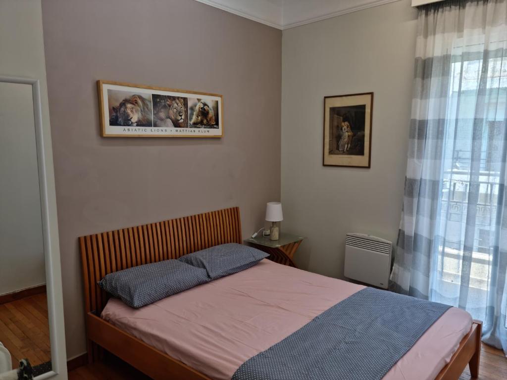 Postel nebo postele na pokoji v ubytování STADION 2 APTS Near Athens City Center(4 beds+sf)