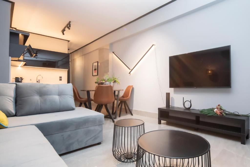 TV a/nebo společenská místnost v ubytování Luxury Premium Suite #1