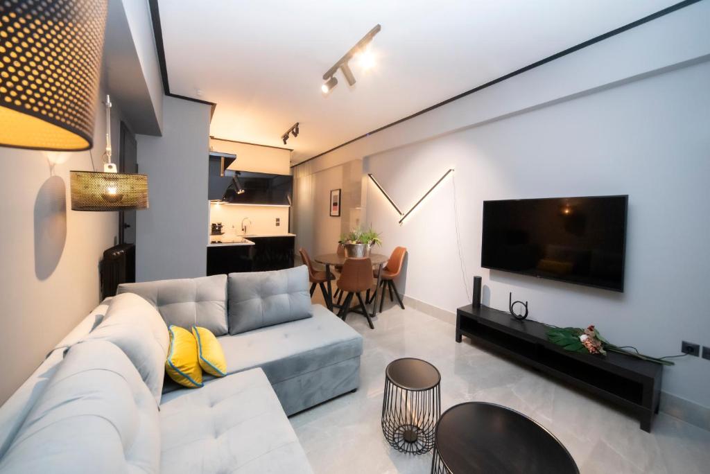 TV a/nebo společenská místnost v ubytování Luxury Premium Suite #1