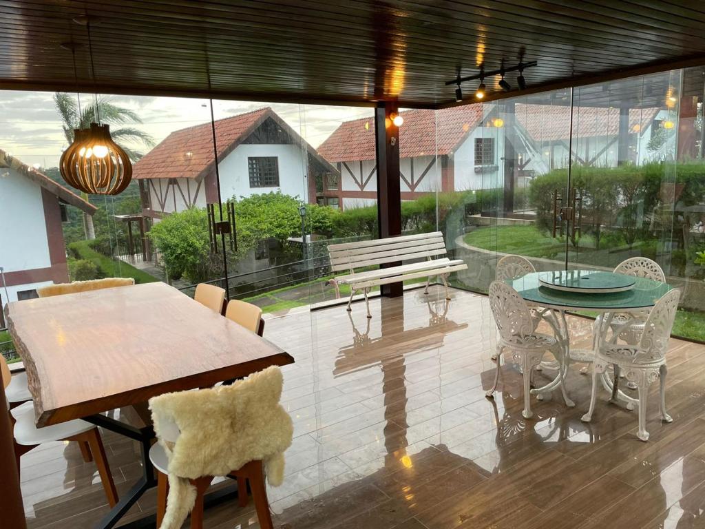 Patio nebo venkovní prostory v ubytování Chalé Serra Nevada - Bananeiras