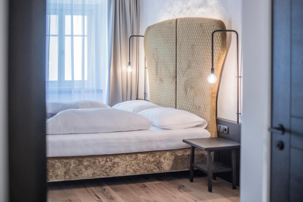 Postel nebo postele na pokoji v ubytování Zur Traube
