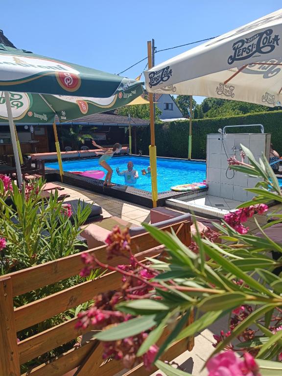 Bazén v ubytování Janika Pension nebo v jeho okolí