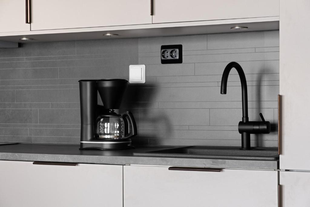 Kuchyň nebo kuchyňský kout v ubytování Bjørvika Apartments - Sirkus Renaa