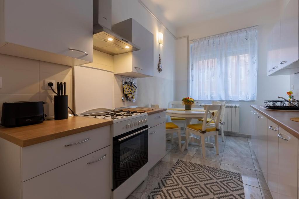 Kuchyň nebo kuchyňský kout v ubytování Apartment Porta di Pola