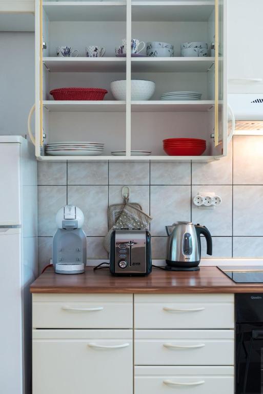 Kuchyň nebo kuchyňský kout v ubytování LCT City Nest Apartment