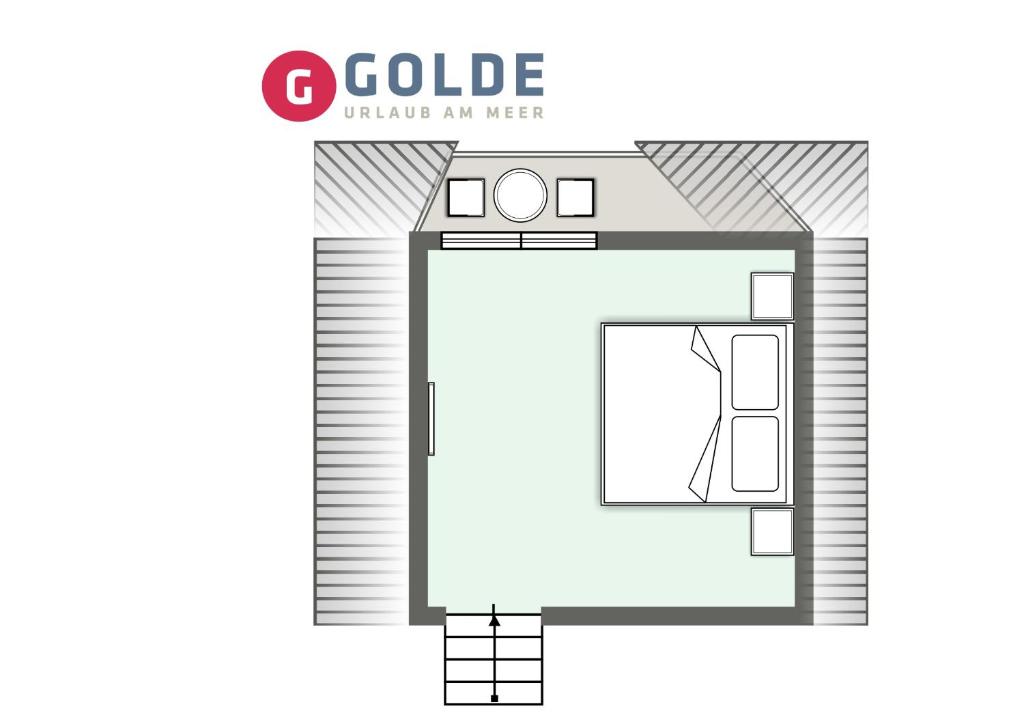 Půdorys ubytování Ferienhaus Kirchenstraße Appartement Achtern Diek OG