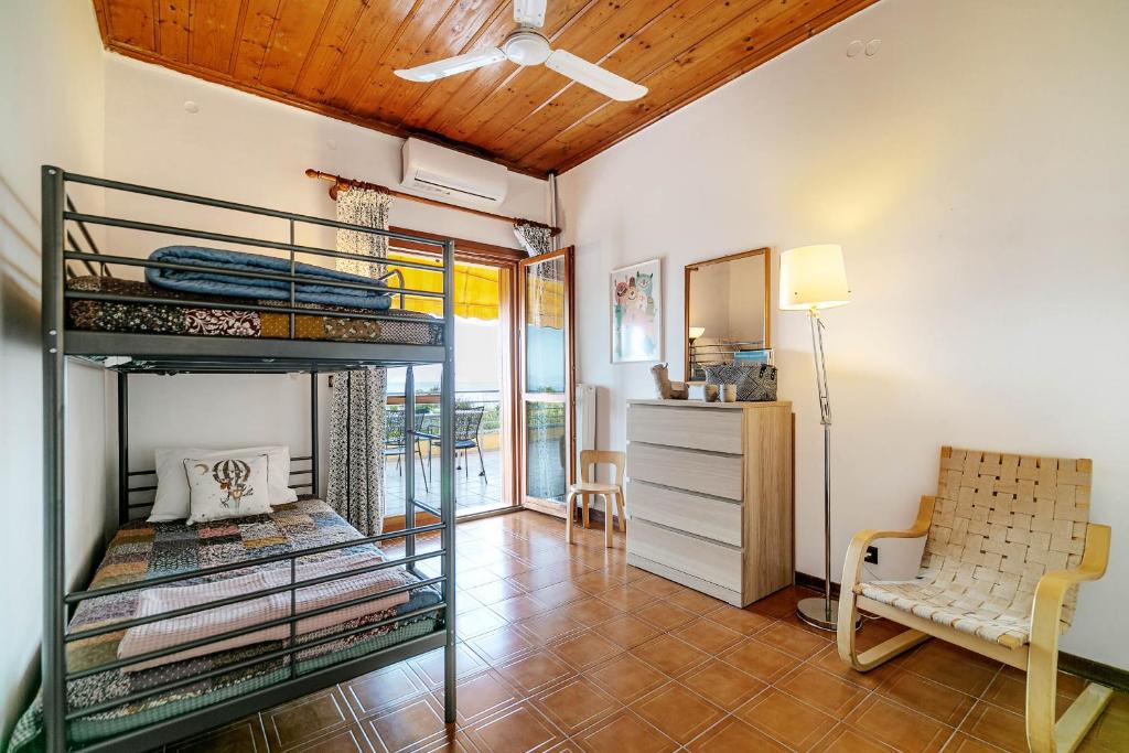 Postel nebo postele na pokoji v ubytování Villa Scheria