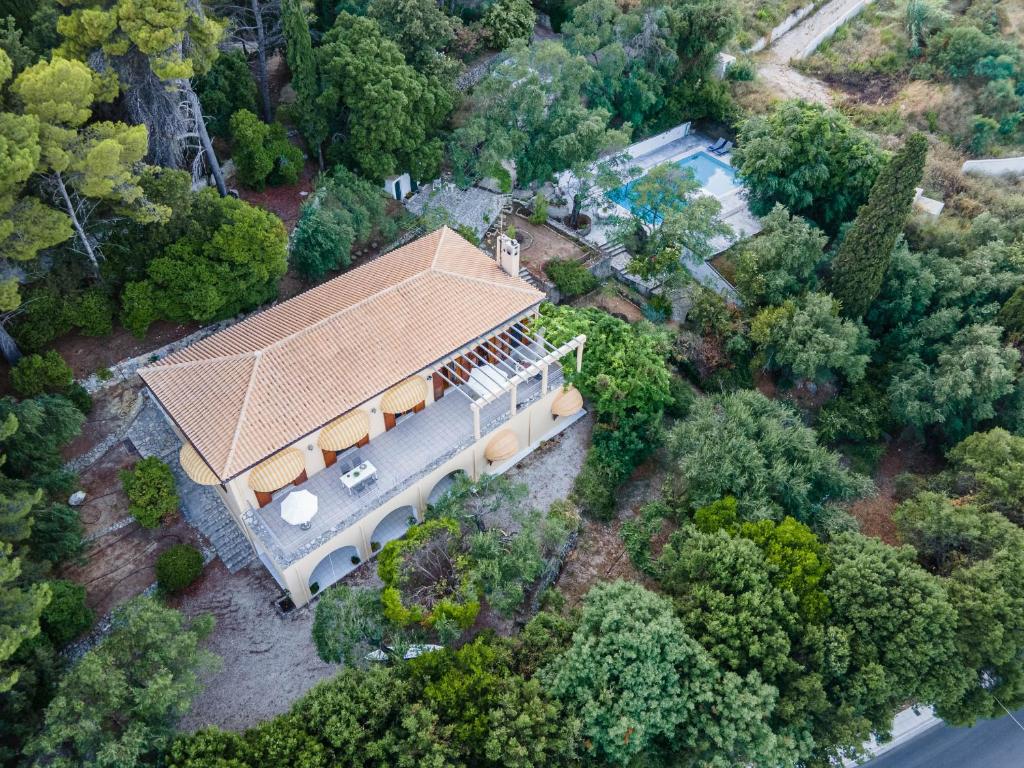 Letecký snímek ubytování Villa Scheria
