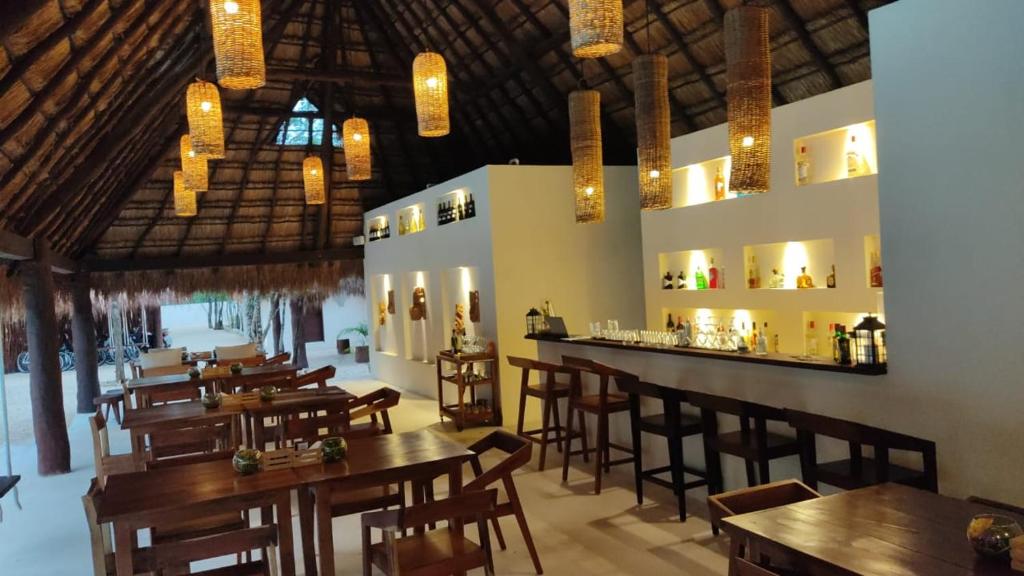 Restaurace v ubytování Magic Xcacel Tulum
