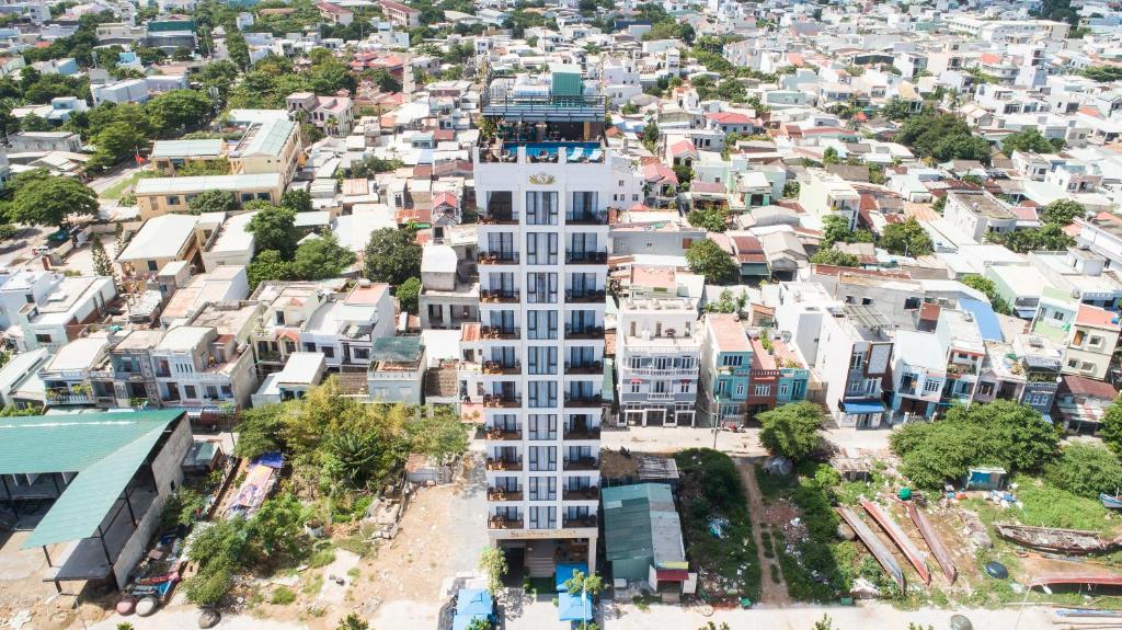 Nespecifikovaný výhled na destinaci Danang nebo výhled na město při pohledu z hotelu