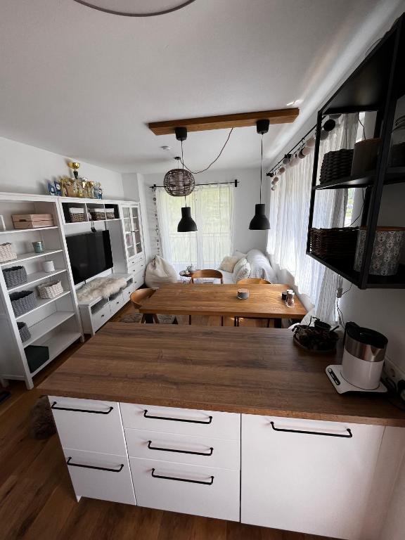 Kuchyňa alebo kuchynka v ubytovaní JARA APARTMENT- Ramsau am Dachstein
